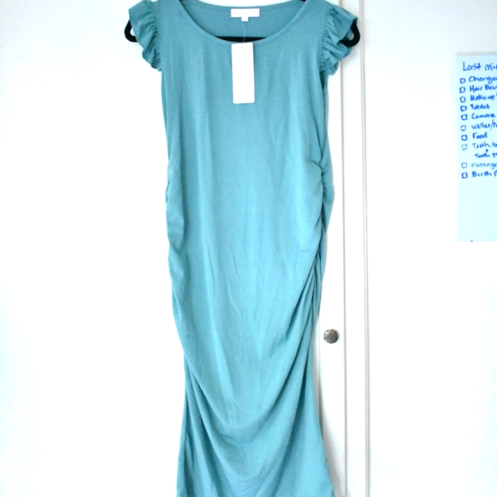 Blue maternity dress